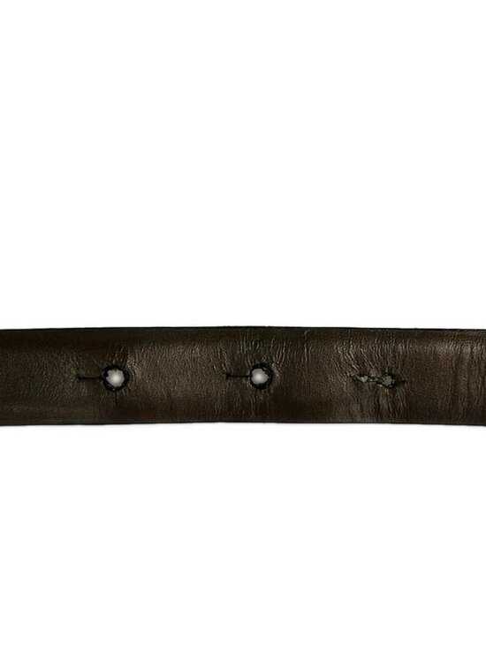 GUCCI - 0362194 Dark Brown Leather Hardware Belt